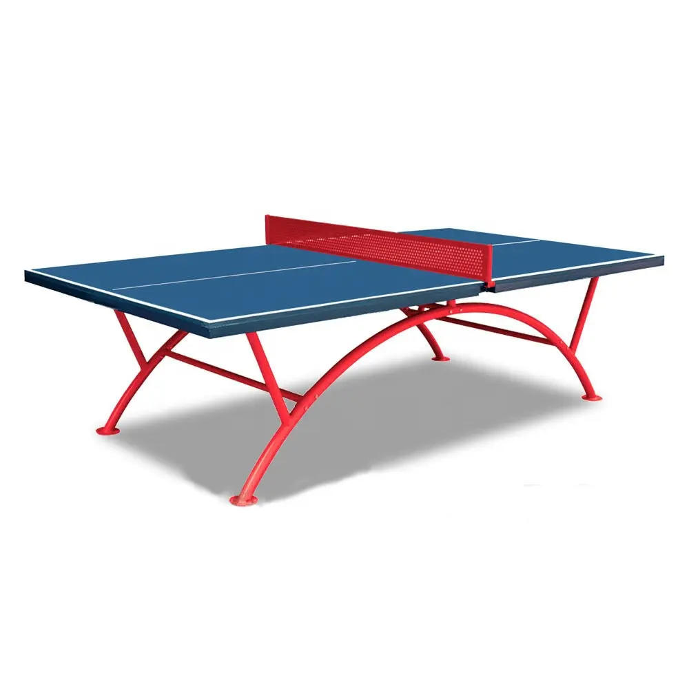 Mesas de tenis de mesa de alta calidad, mesa de Ping Pong con patas de arcoíris al aire libre, precio de fábrica, venta