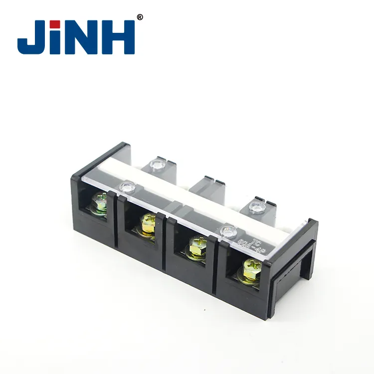 JINH TC-604 60A 600V Black barrier PCB terminal block