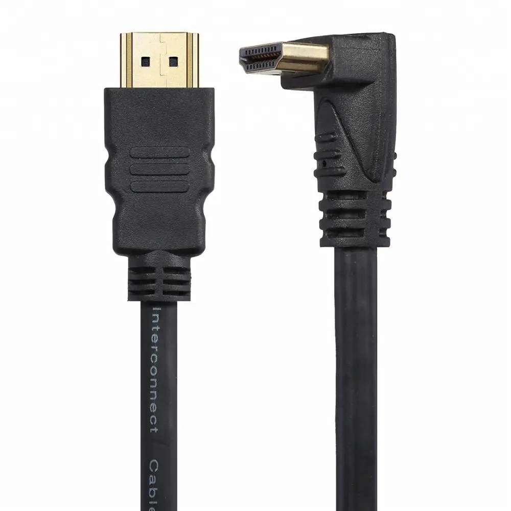 Angle droit câble HDMI 4K 3D D'ARC et Ethernet vitesse de transfert jusqu'à 18G bps 90 degrés Câble HDMI