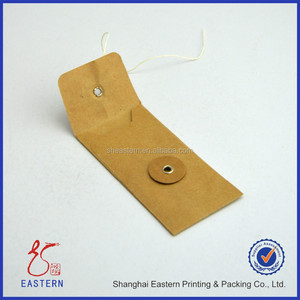 定制印刷牛皮纸信封包装，带纽扣和串封口 - Product Image 3