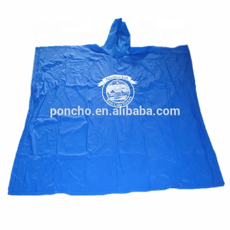 Pass Reach and Rohs imprint logo adult pvc plastic poncho raincoat