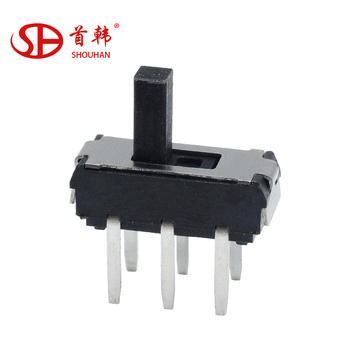 Mss22d18 6p2t vertical plug-in MS22d167 slide switch