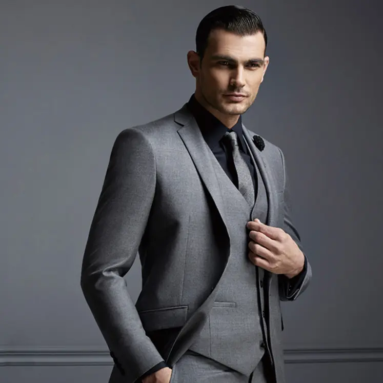 Ismarlama takım elbise örnek erkek resmi Tailor Made Slim Fit için erkekler İtalyan