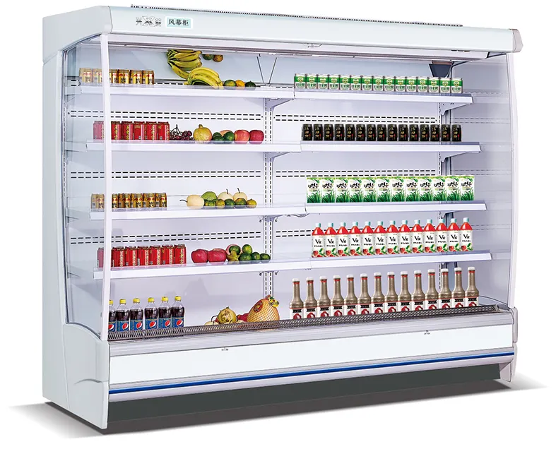 2022 Hot Sale Supermarket Open Used Refrigerated Display Refrigerator Beverage Vegetable Fruit Fridge Refrigeration Equipment