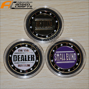 Good Metal Token <strong>Coin</strong> Small Blind Big Blind <strong>Dealer</strong> Poker Chips - Product Image 1
