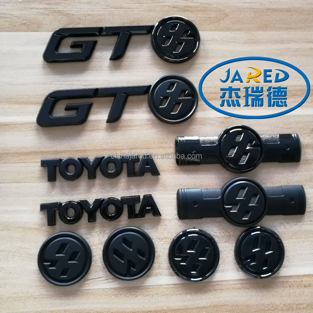 Adesivos de emblema de carro japonês 3D modificados de plástico personalizados por atacado com emblema Gt86