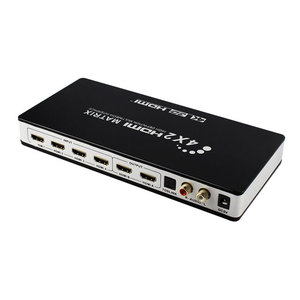 OEM Factory HDMI Matrix 4K x 2K HDMI Matrix 4x2 Switch Splitter 4 In 2 Out con Audio Out - Product Image 4