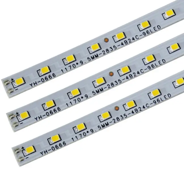 Tira de led rígida de 8mm de ancho, ultra delgada, PCB de aluminio, SMD2835, para caja de iluminación LED delgada