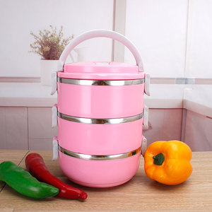 Yüksek kalite 3 katmanlar paslanmaz çelik 201 yemek kabı/paslanmaz çelik gıda konteyneri okul Bento yemek kabı - Product Image 3