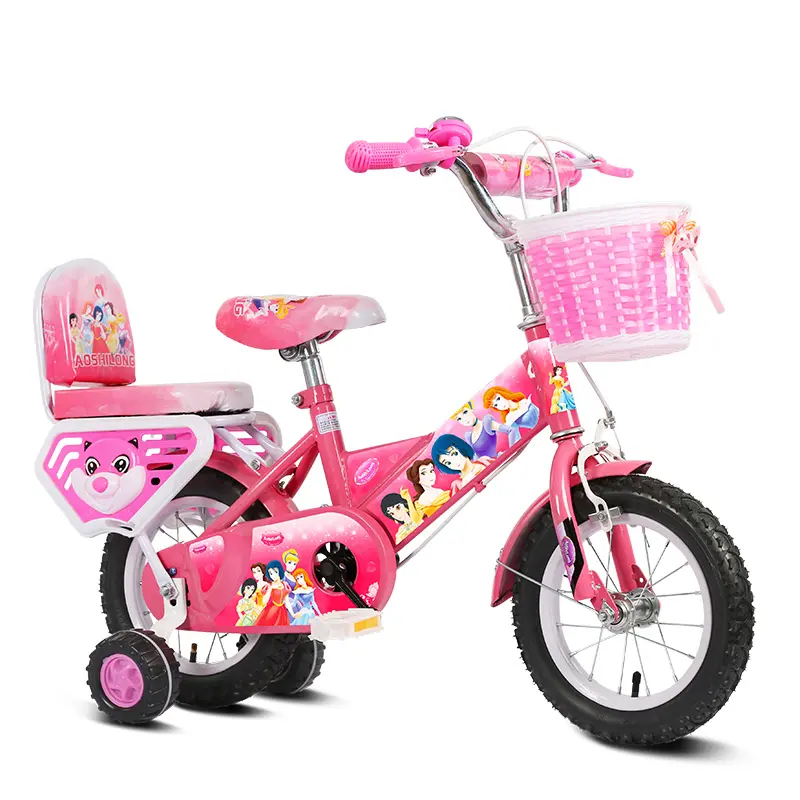Produttore di biciclette per bambini bicicletta sportiva di vendita calda per bambini di 3-5 anni 16 pollici con ruote protettive bici per bambini con ruota da allenamento a led