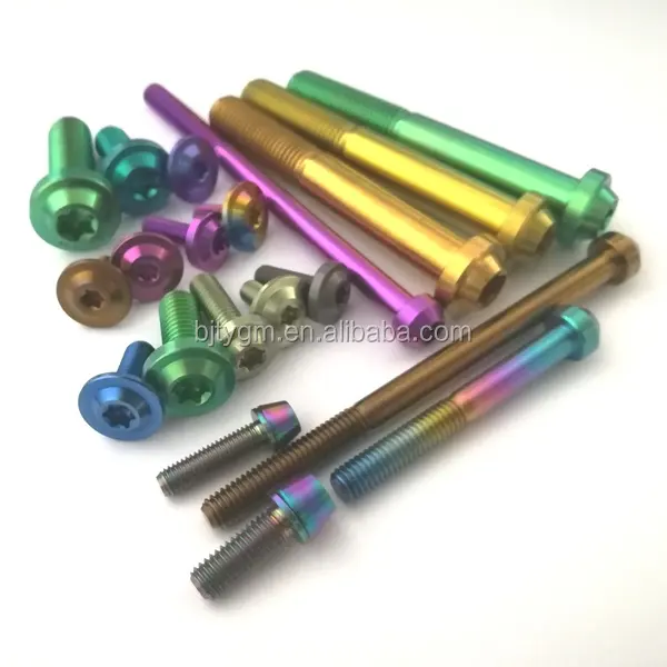 Colored Anodized Titanium Bolt Titanium Screw Original Manufacturer