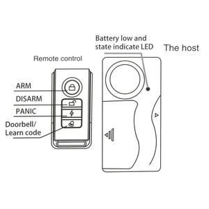 优质可调灵敏度 433 mhz 用于门窗的无线振动报警传感器