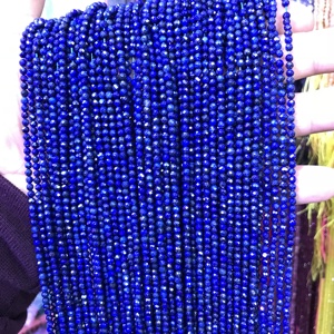 Küçük boyutlar yuvarlak faceted <span class=keywords><strong>lapis</strong></span> lazuli boncuk