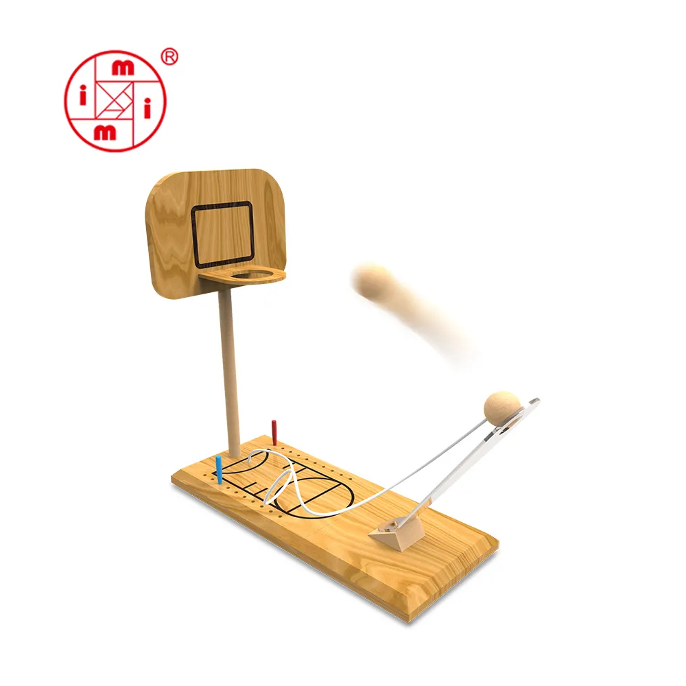 Mini juego de mesa de madera, juego de baloncesto para niños