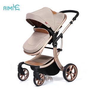 Pram <strong>Baby</strong> 2 in 1 Carriage With Convertible Reversible <strong>Bassinet</strong> &amp; Shock Absorbed for Infant Newborns Sit and Sleep Stroller - Product Image 6