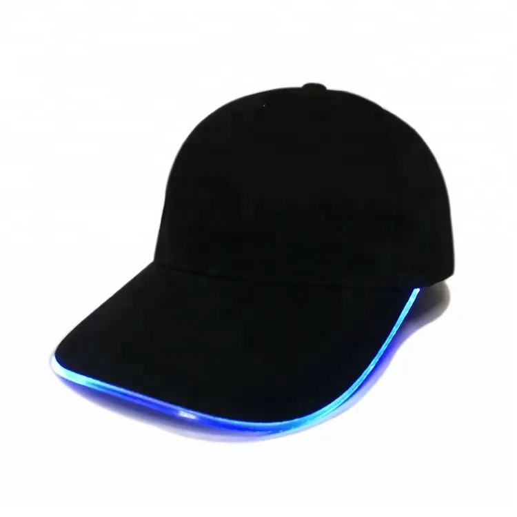 थोक कस्टम एलईडी प्रकाश 6 पैनल बेसबॉल टोपी फैशन चमक एलईडी फ्लैश टोपी