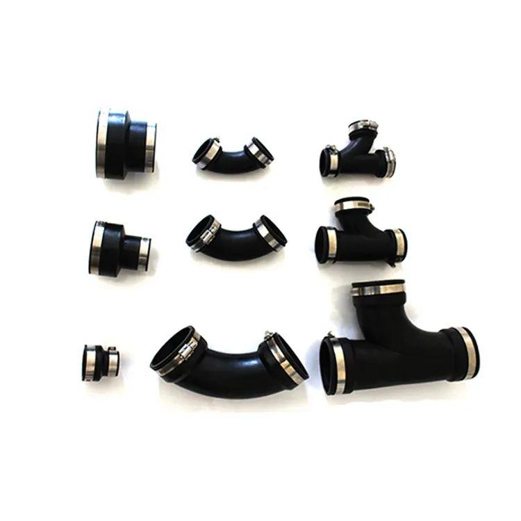 Chinese manufacturers sale excellent abrasion flexible rubber coupling / reducer / elbow / end cap / tee