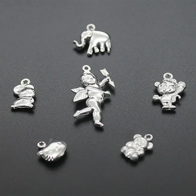S952 elefantes gato urso cupido mouse tigre aço inoxidável pingente para fabricação de jóias