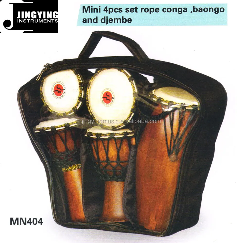 Mini 4 Cái Đặt Dây Conga Trống, Bongo Trống Và Djembe Trống