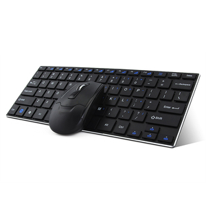 Teclado y ratón de ordenador multimedia de metal, personalizados, combo de especificaciones inalámbricas