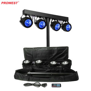 <strong>Led</strong> Par Cans Light Set 4 X 30 <strong>W</strong> 3 in 1 COB <strong>RGB</strong> <strong>LED</strong> Par Lights Kit with Tripod and Carry Bag Cob <strong>Led</strong> Par - Product Image 1