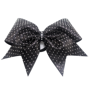 Glitter Stone Leather Ribbon <span class=keywords><strong>Cheer</strong></span> <span class=keywords><strong>Bows</strong></span>とMini Dot RhinestonesためParty Wedding - Product Image 4