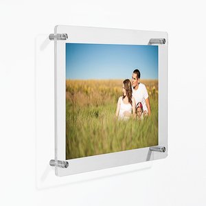A 3尺寸15x 20英寸双面板透明证书海报展示亚克力壁挂式相框浮动无框相框 - Product Image 2