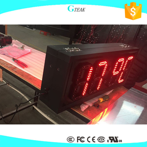 Impermeabile da esterno IR controllo 7 segmento ferro Cabinet orologio Led ora data Display Board Led tempo e segno di temperatura