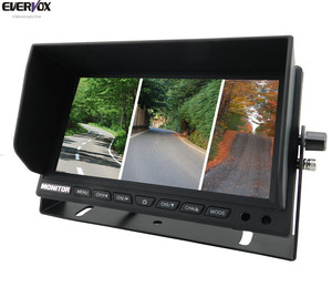 Monitor de pantalla Lcd de 7 pulgadas para coche, dispositivo de vídeo independiente de 4 vías, para TV y marcha atrás con altavoz incorporado - Product Image 4