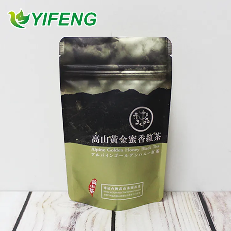Премиум Качество Пользовательский логотип фольга гибкая упаковка органический зеленый чай упаковочный мешок дизайн