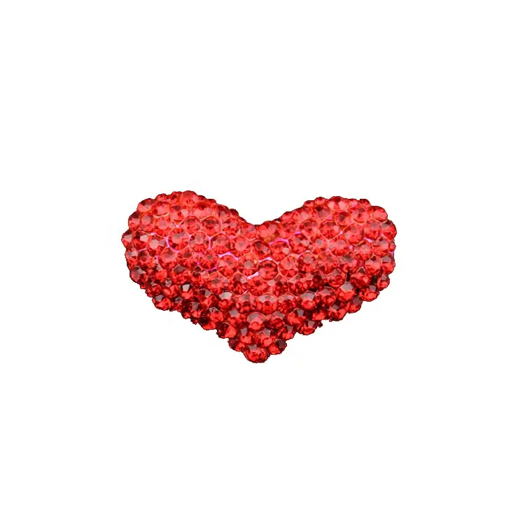 2024 Red Heart Crystal Brooches For Valentine's Day Customized Lover's Gift Heart Brooch For Men Decoration