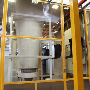 Metal kaplama makineleri için elektrostatik siklon toz boya odası boya kabini