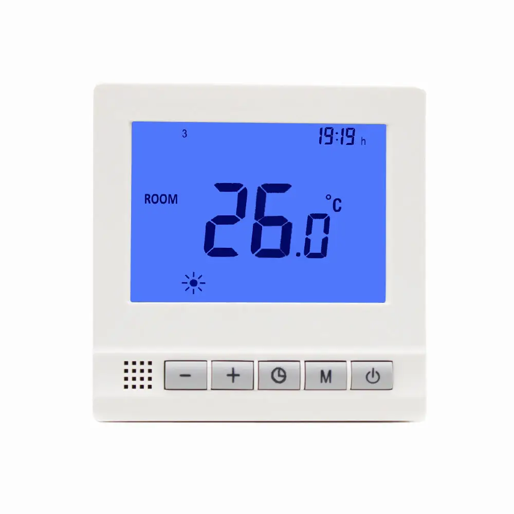 Termostato digitale di calore della stanza programmabile Modbus 3A per il riscaldamento dell'acqua a pavimento