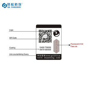 Etiqueta adhesiva de seguridad con código qr, pegatina de impresión de tinta invisible uv con tecnología de tinta fluorescente anti-falsificaciones - Product Image 2