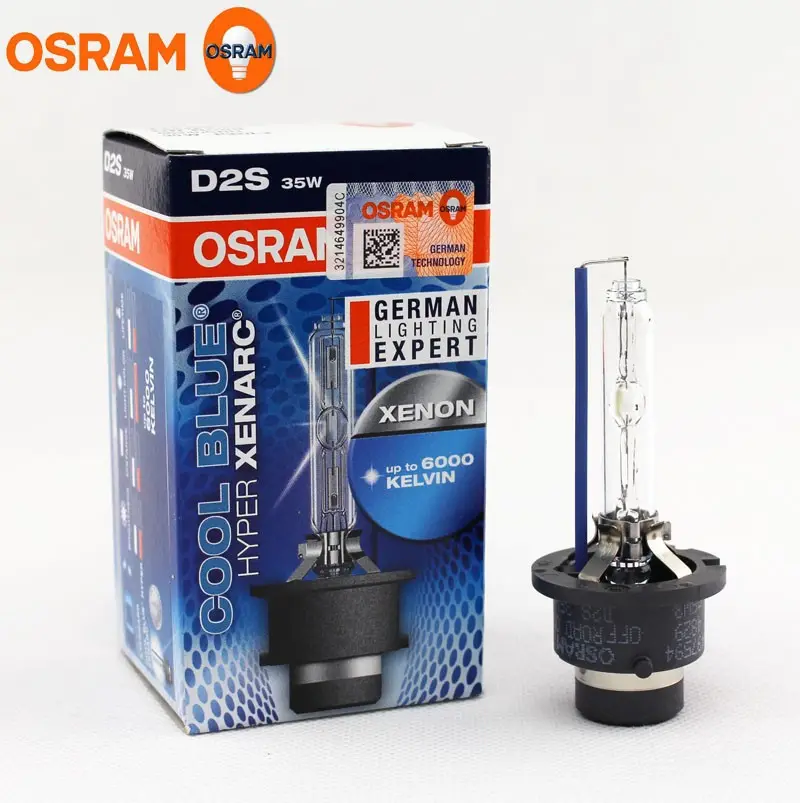 Osram serin mavi Hyper Xenon ampul 6000K beyaz otomatik kafa lambası Offroad ışıkları sakladı
