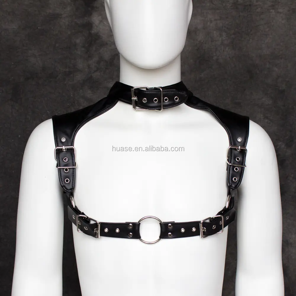 Người Đàn Ông Sexy Jockstraps Gay BDSM Bondage Đồ Lót Đen PU Leather Strap Khai Thác Vành Đai Đồ Lót Nô Lệ Cơ Thể Khai Thác