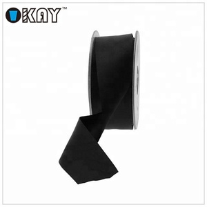免费样品廉价黑色缎聚酯丝带批发 - Product Image 3