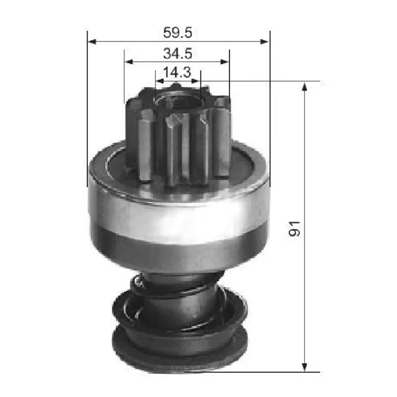 Iveco Magirus için 54-9110 134282 1.01.0648.0 Starter sürücü debriyaj dişli bendix