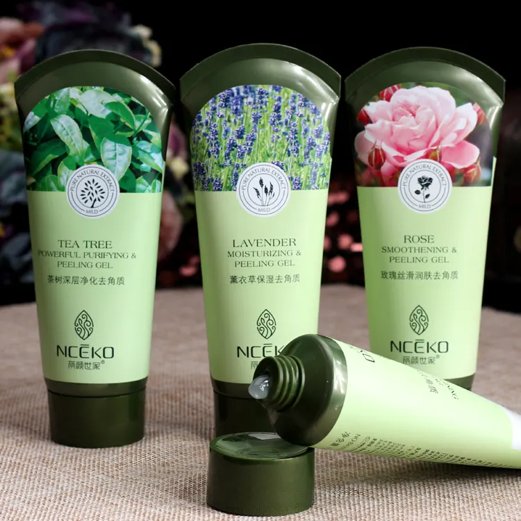 Nceko-exfoliante blanqueador facial, lavado con té verde, rosa, leche y lavanda