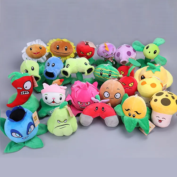 2018 vendita calda pianta vs giochi di zombie 2 bambole di peluche, giocattoli di zombia ripieni di cotone PP, giocattoli di peluche morbidi per giochi di Anime per bambini