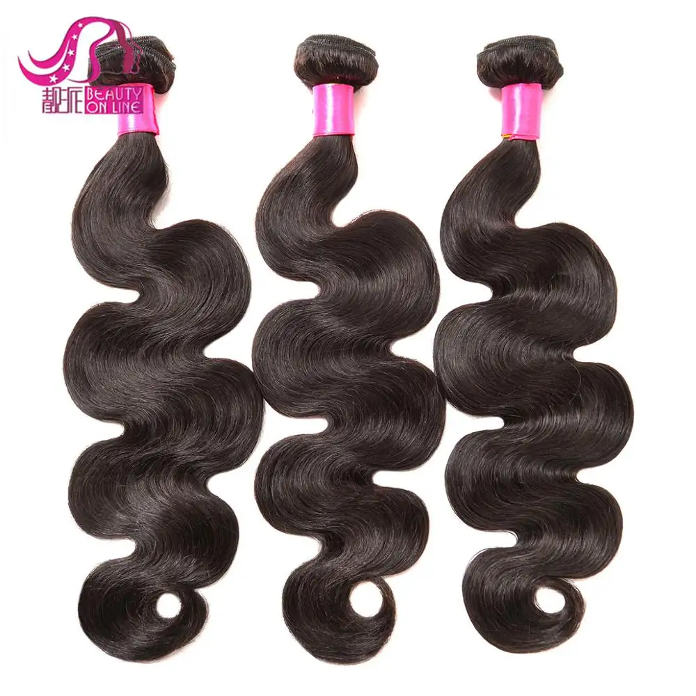 Body Wave Virgin Human Hair Grade 12a Braziliaans Haar Super Dubbel Getekend Haar Natuurlijke Kleur 3 Bundels Rauwe Braziliaanse Pruiken