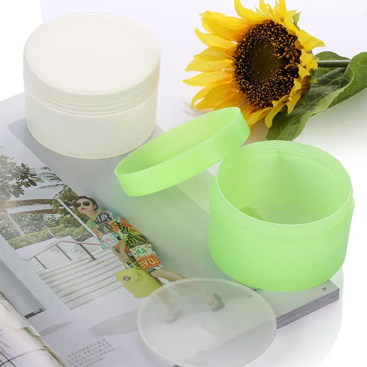 Pots de crème cosmétique personnalisable, bocaux en plastique de 250g pour nettoyer le corps