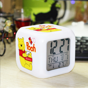 Home desktop LED 7 colori orologio multifunzione calendario perpetuo suono naturale sveglia elettronica - Product Image 3