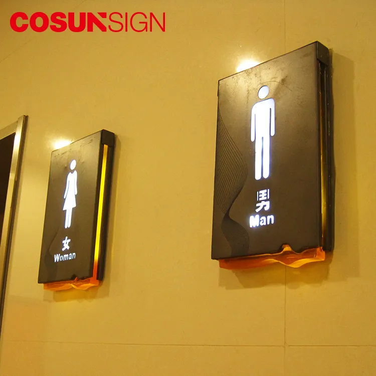 COSUN-señal led para inodoro, luz acrílica inteligente para puerta de hotel, venta directa de fábrica