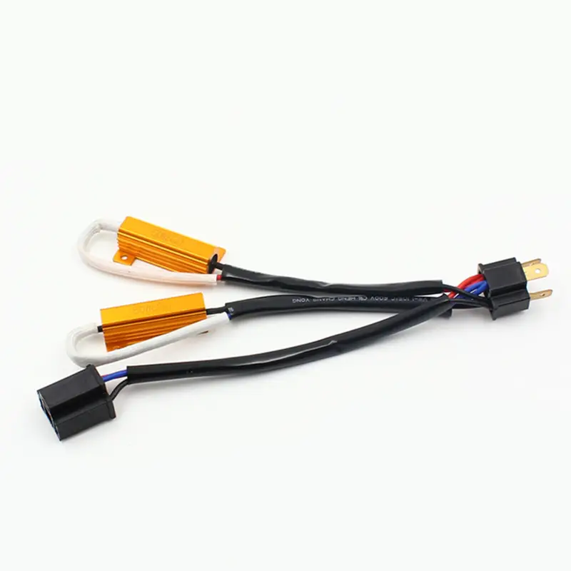 FSYLX 50W H4 H/L HID Xenon Advertencia Cancelador Cable Canbus Error Resistencia H4-3 H4 Hi/lo H4 H13 9004 9007 HID arnés de cableado