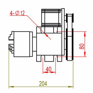<strong>CNC</strong> Rotation a Axils 4th <strong>Rotary</strong> Axis Include Tailstock <strong>with</strong> Chuck 80mm - Product Image 4
