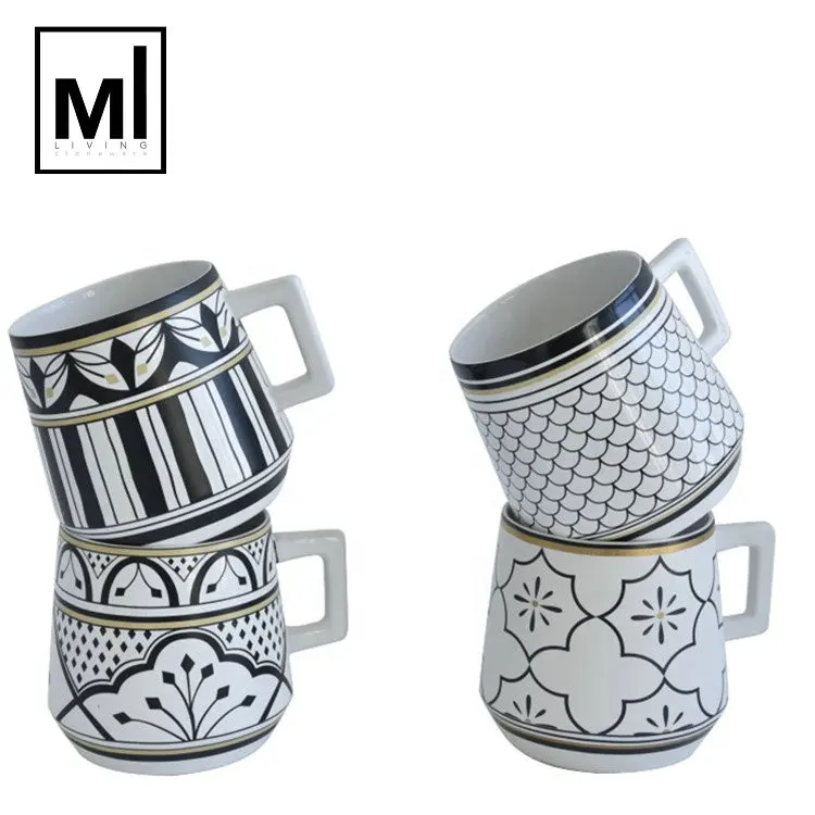 Personalizado etiqueta de grace té a granel café Taza de cerámica/taza de porcelana de