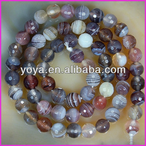 AB0061 Faceted Botswana瑪瑙ビーズ、瑪瑙ルースビーズ