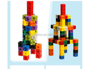 100 Piece Snap Cube Blocks and Interlocking Building Set Toy Color Sorting &amp; Math Counting DIY for Kids - Product Image 4