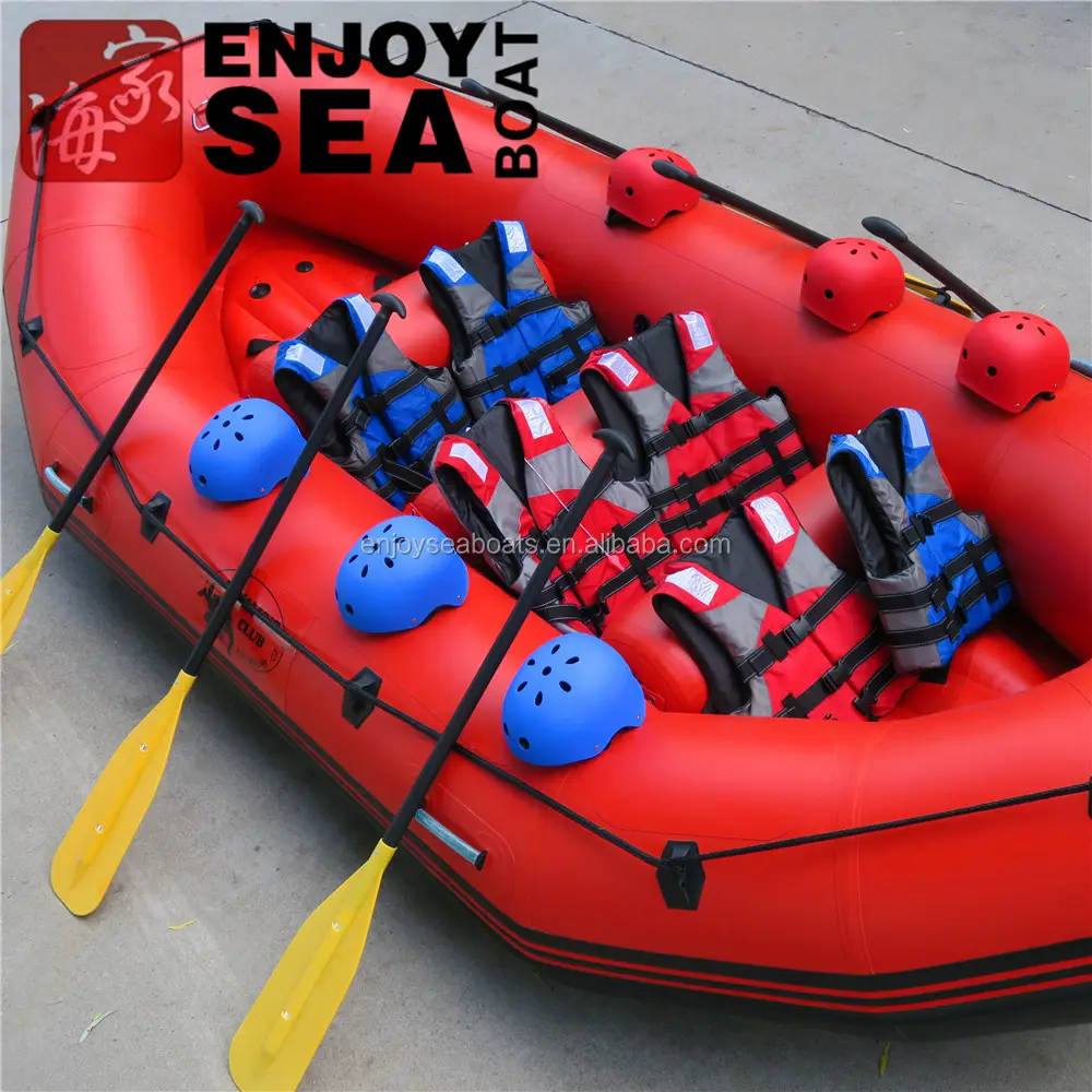 Barco inflável de qualidade comercial para rafting em rio em PVC, barco inflável em águas brancas para crianças e adultos, 2024